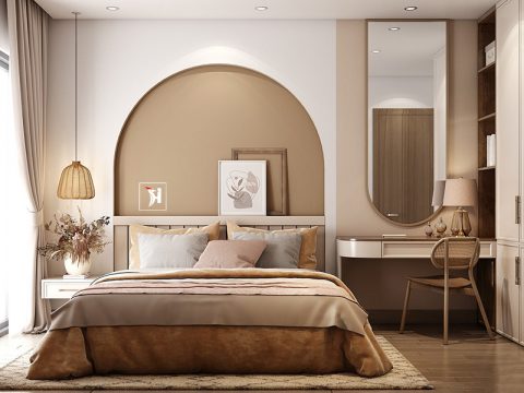 Gương treo tường hợp xu hướng 2022 cho phòng ngủ hiện đại