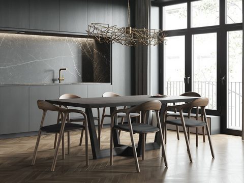 Cách bố trí bàn ghế ăn hiện đại  trong phòng bếp hợp phong thủy